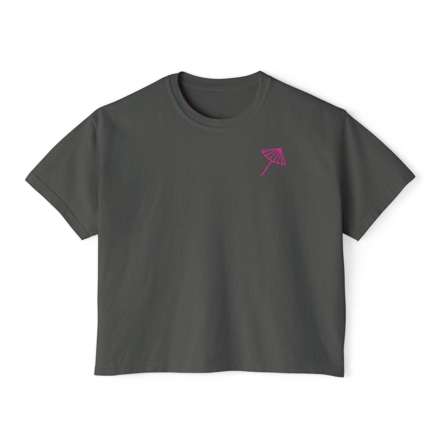 Shady Drink Club Boxy Tee — Pineapple Cocktail Graphic Women’s Shirt