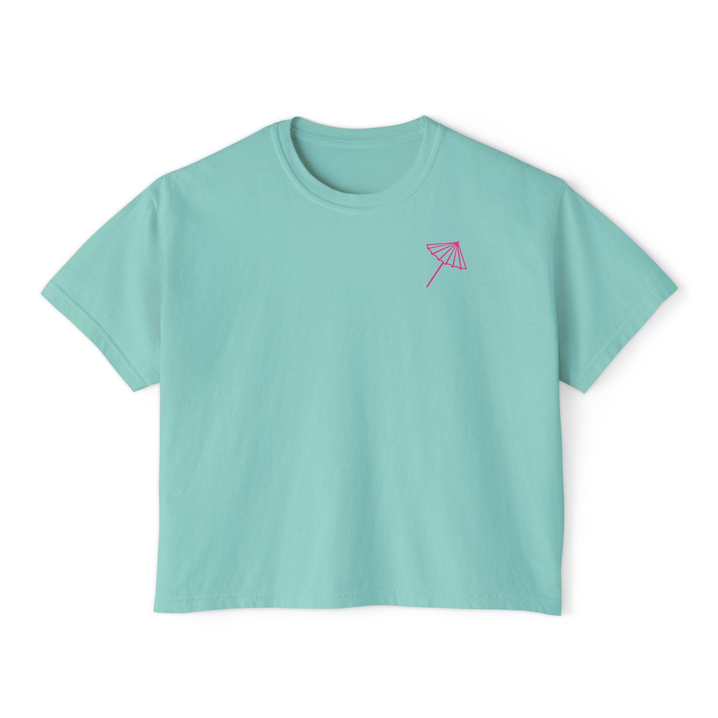 Shady Drink Club Boxy Tee — Pineapple Cocktail Graphic Women’s Shirt