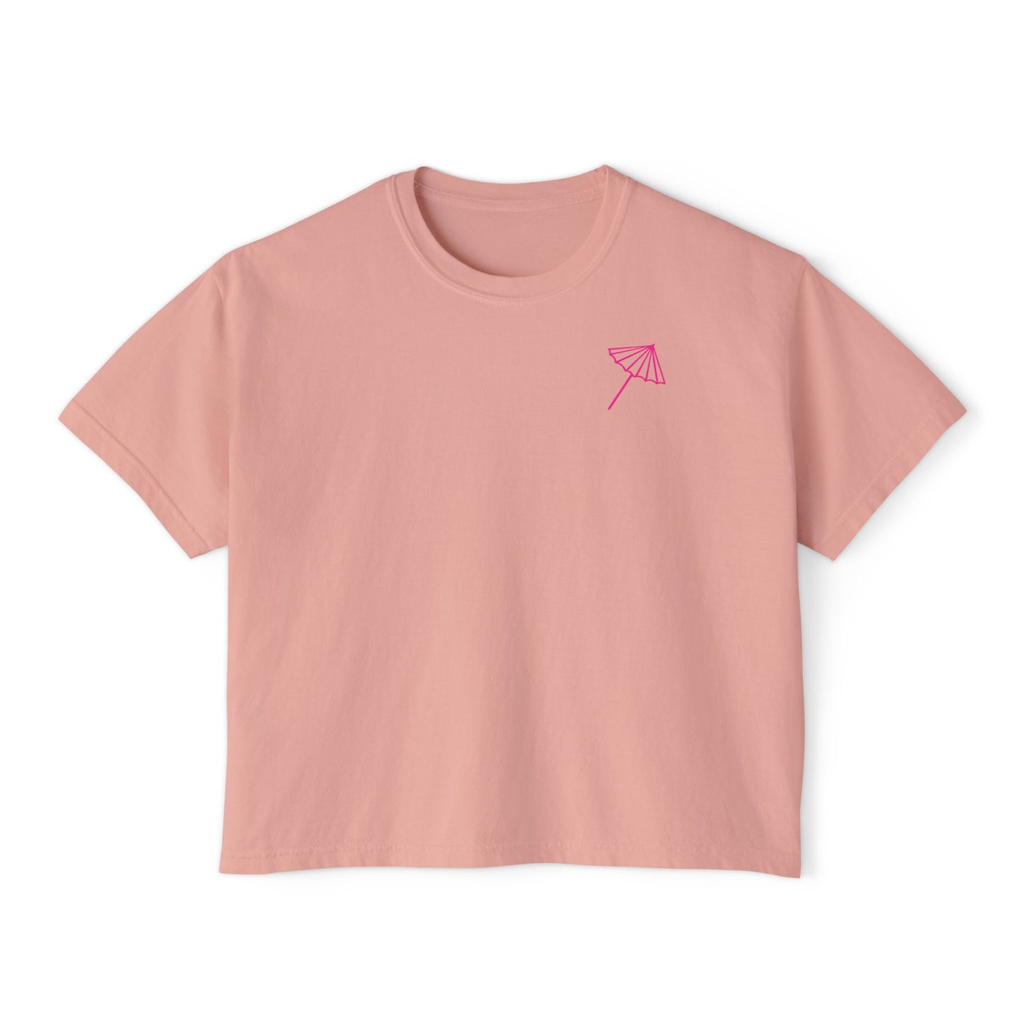 Shady Drink Club Boxy Tee — Pineapple Cocktail Graphic Women’s Shirt