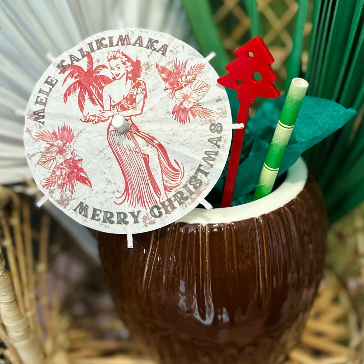 Mele Kalikimaka Christmas Umbrella