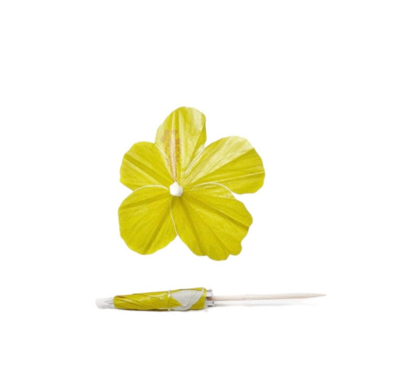 Margarita Yellow Hibiscus flower Cocktail Umbrella