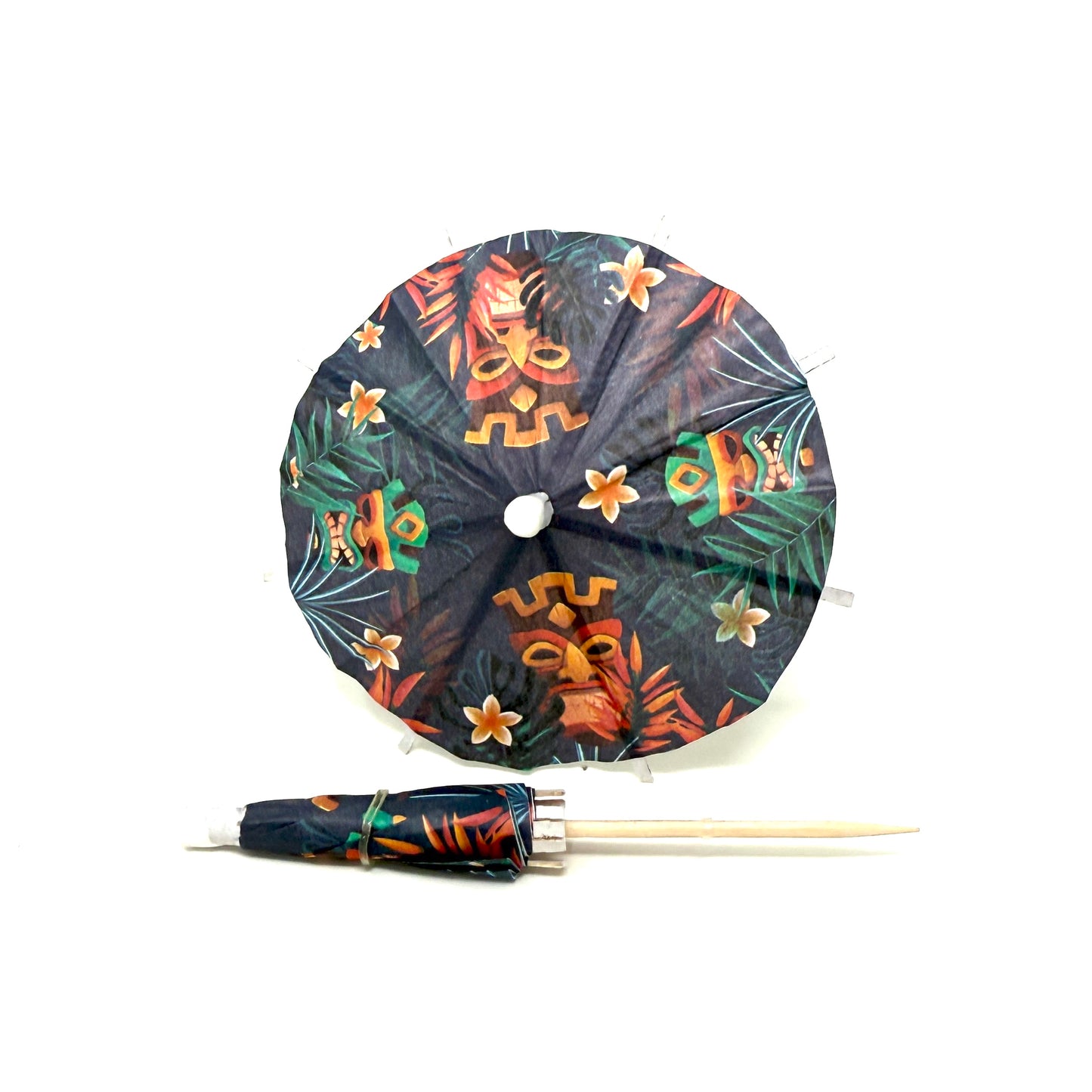 Tiki Cocktail Umbrellas – Handmade Tropical Drink Umbrellas (Set of 20)