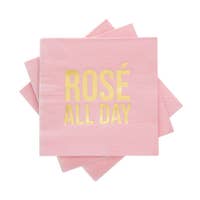 Rosé All Day Cocktail Napkin by Cakewalk - The Tiny Umbrella