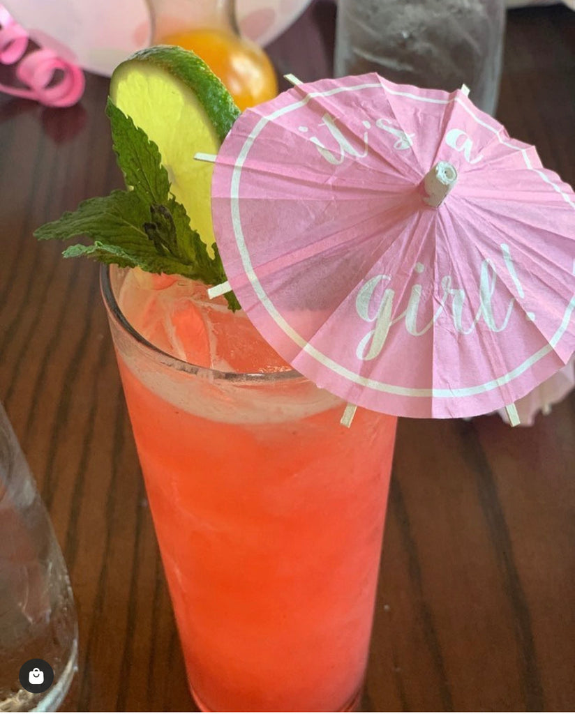 It's A Girl! Cocktail Umbrella