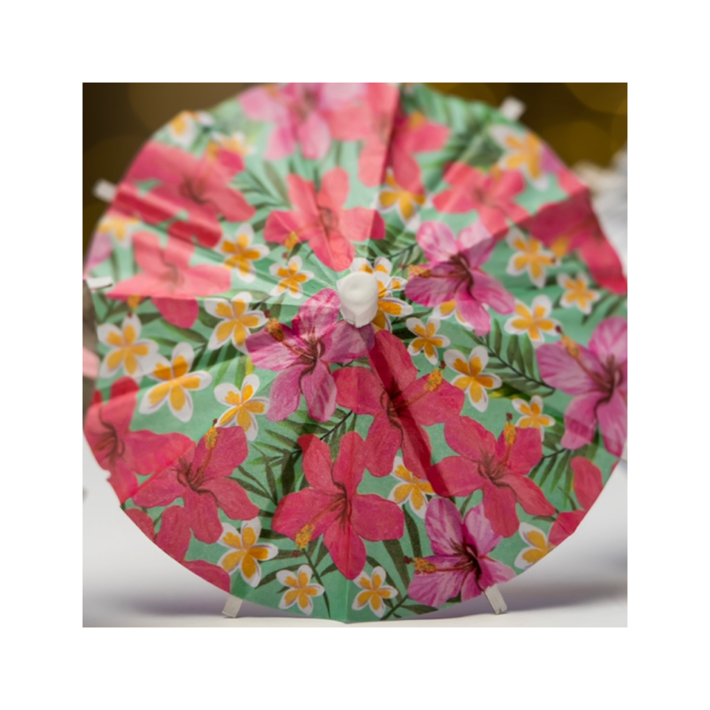 Hibiscus Cocktail Umbrella - The Tiny Umbrella