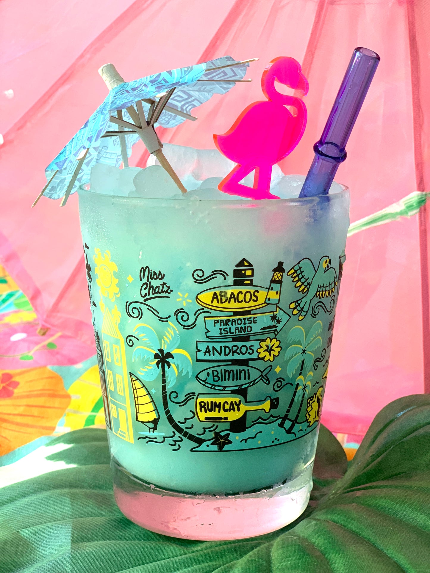 Escape To The Bahamas Glass
