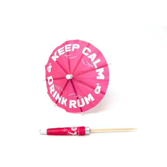 Keep Calm and Drink Rum Cocktail Umbrella