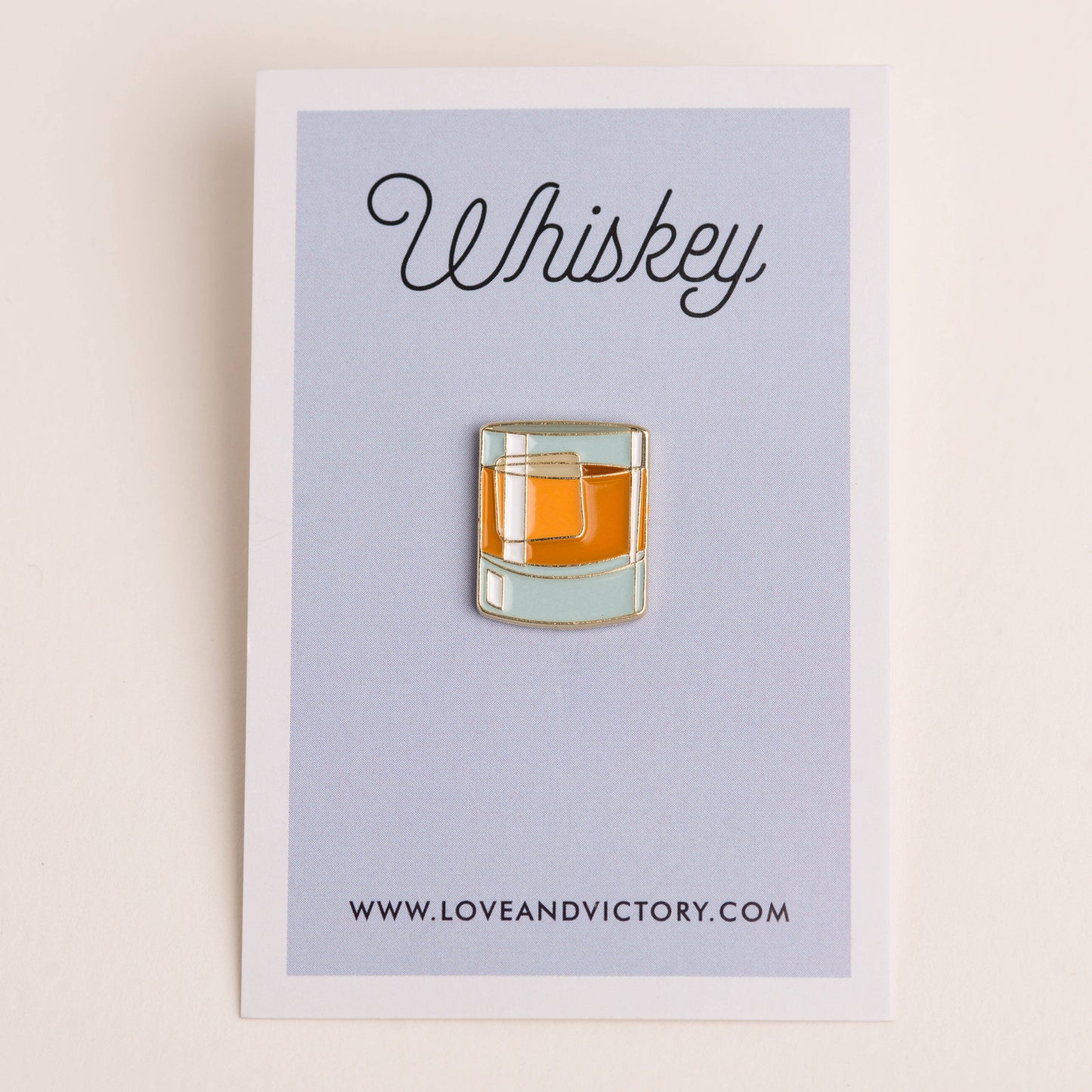 Whiskey on the Rocks Cocktail Pin