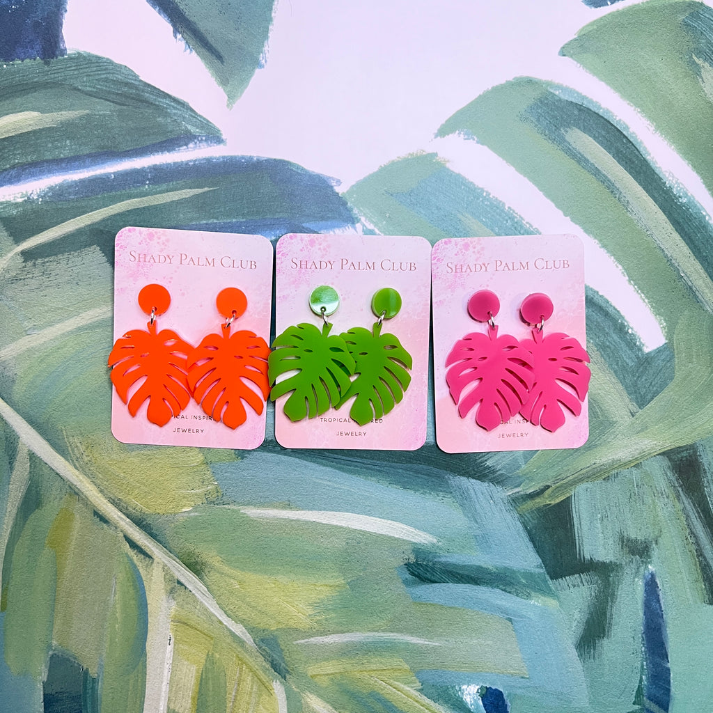 Monstera Leaf Earring