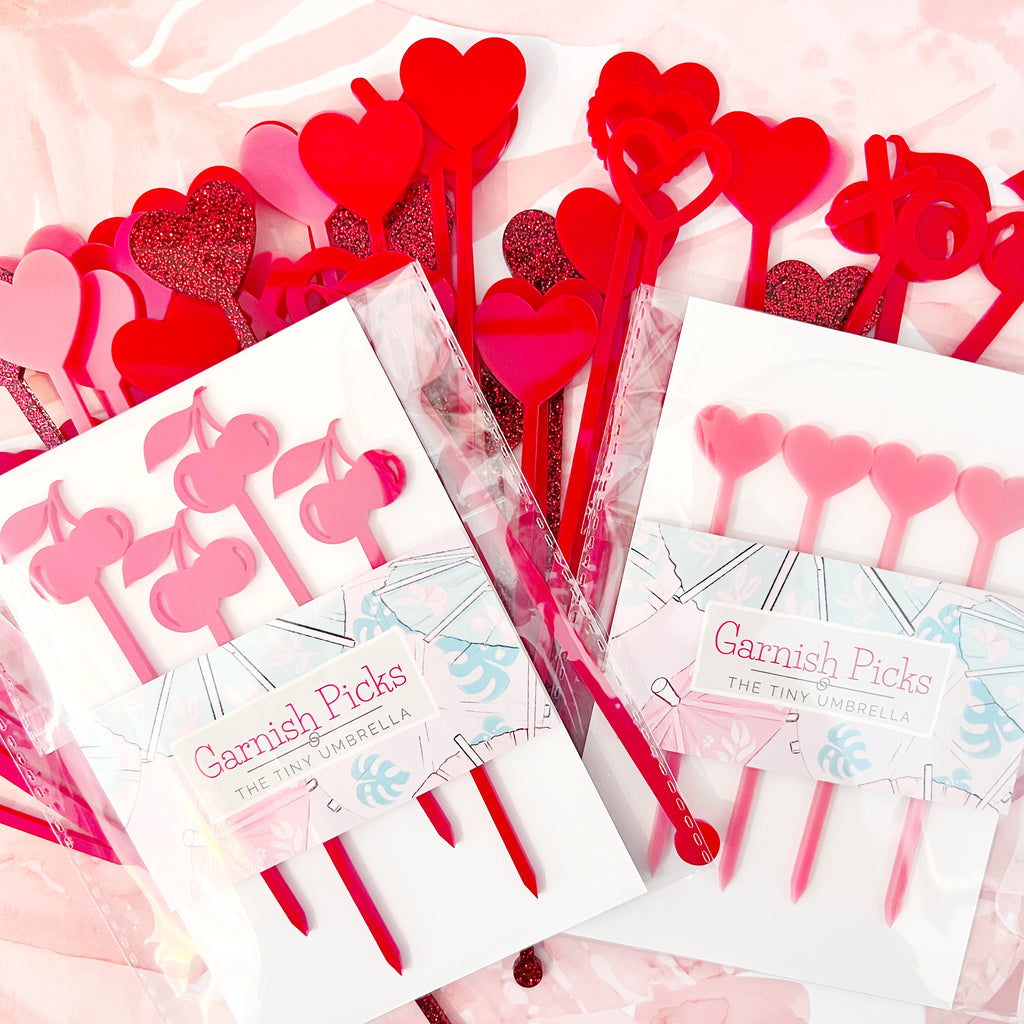 Cherry Garnish Pick Set of 4