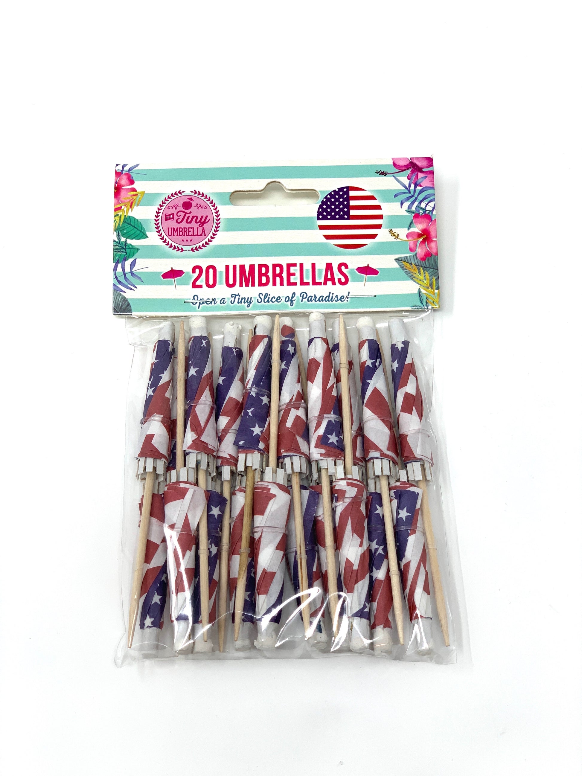 American Flag Cocktail Umbrella - The Tiny Umbrella
