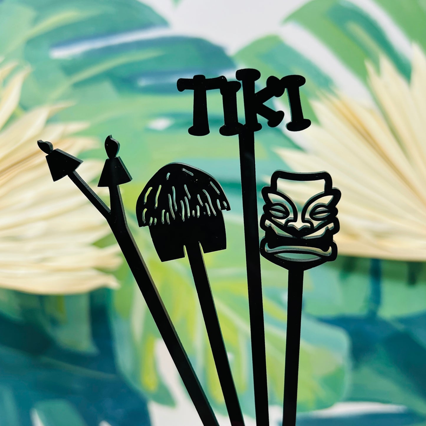 Tiki Bar Stir Stick set of 4